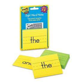 Post-it 562SWN - Super Sticky Sight Word Notes for Kids, 3 x 4, 2 150-Sheet Pads/Pack