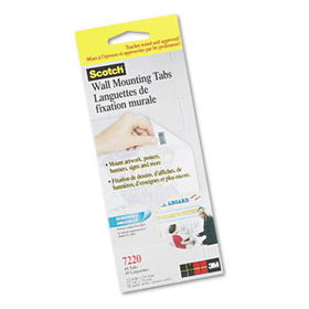 Scotch 7220 - Precut Removable Mounting Tabs, Double-Sided, 1/2 x 3/4, 48/Packscotch 