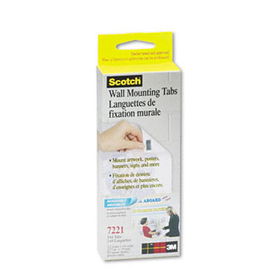 Precut Removable Mounting Tabs, Double-Sided, 1/2"" x 3/4"", 144/Packscotch 