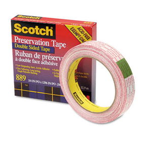 Scotch 889 - Acid-Free Preservation Tape, Double Coated, 3/4 x 36 yards, 3 Corescotch 