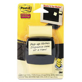 Super Sticky Pop-up Note Dispenser for 2 x 2 Self-Stick Notes, Black Basepost 