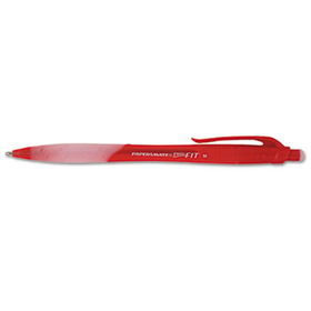 Pro-FIT Ballpoint Retractable Pen, Red Ink, Medium, Dozenpaper 