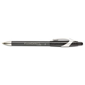 FlexGrip Elite Ballpoint Retractable Pen, Black Ink, Fine, Dozenpaper 