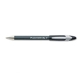 FlexGrip Elite Ballpoint Stick Pen, Black Ink, Fine, Dozenpaper 