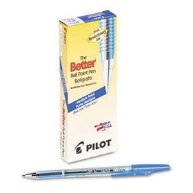 Better Ballpoint Stick Pen, Blue Ink, Medium, Dozenpilot 