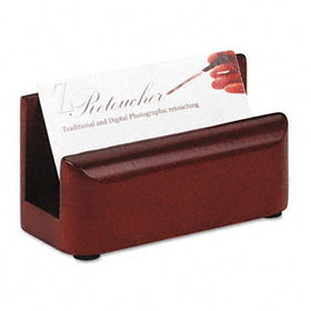 Wood Tones Business Card Holder, Capacity 50 2 1/4 x 4 Cards, Mahoganyrolodex 