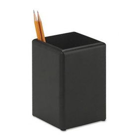 RolodexTM 62539 - Wood Tones Jumbo Pencil Cup, 4 x 5 1/2 x 4, Black