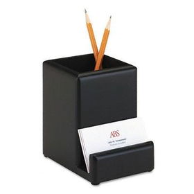 RolodexTM 62542 - Wood Tones Pencil/Card Holder, Wood, 5w x 3 1/2d x 4 3/4h, Blackrolodextm 