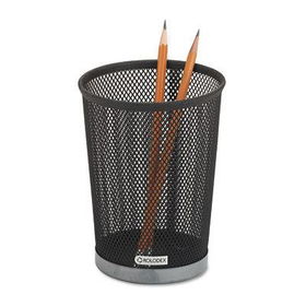 RolodexTM 82406 - Silver And Black Jumbo Metal Mesh Pencil Cup, 4 11/32 dia. x 5 7/16