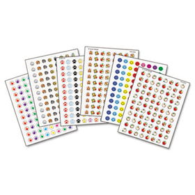 Mini Stickers Variety Pack, Six Assorted Designs/Colors, 3,168/Packteacher 