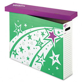 File 'n Save System Chart Storage Box, 30-3/4 x 23 x 6-1/2, Bright Stars Designtrend 