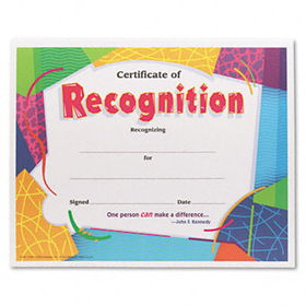 Certificate of Recognition Awards, 8-1/2 x 11, 30/Packtrend 