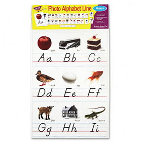 TREND T720 - Manuscript Photo Alphabet Bulletin Board Set, Modern Style, 14