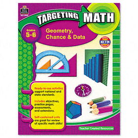 Teacher Created Resources 8999 - Targeting Math, Geometry, Chance and Data, Grades 5-6, 112 Pages