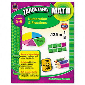 Teacher Created Resources 8997 - Targeting Math, Numeration and Fractions, Grades 5-6, 112 Pagesteacher 