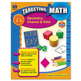 Teacher Created Resources 8995 - Targeting Math, Geometry, Chance and Data, Grades 3-4, 112 Pages