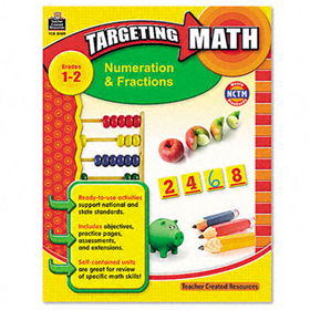 Teacher Created Resources 8989 - Targeting Math, Numeration and Fractions, Grades 1-2, 112 Pagesteacher 