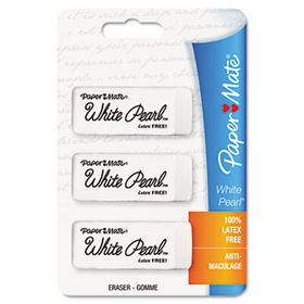 White Pearl Eraser, 3/Packpaper 