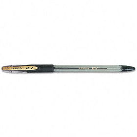 Z-1 Ballpoint Stick Pen, Black Ink, Medium, Dozenzebra 