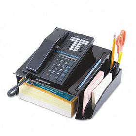Telephone Stand and Message Center, 12 1/4 x 10 1/2 x 5 1/4, Black