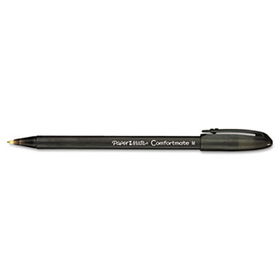 ComfortMate Ballpoint Stick Pen, Black Ink, Medium, Dozenpaper 