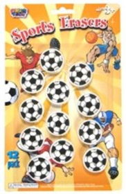 12 Pack Soccer Erasers Case Pack 288soccer 