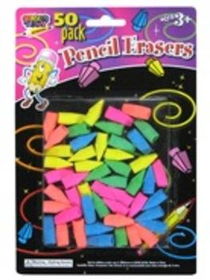 50 Cap Erasers on a Blister Card Case Pack 72