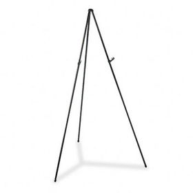 Heavy-Duty Adjustable Instant Easel Stand, 15"" to 63"" High, Steel, Black
