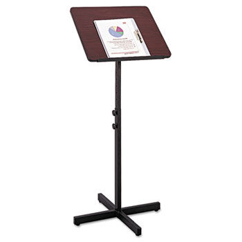Adjustable Speaker Stand, 21w x 21d x 29 1/2h to 46h, Mahogany/Blacksafco 