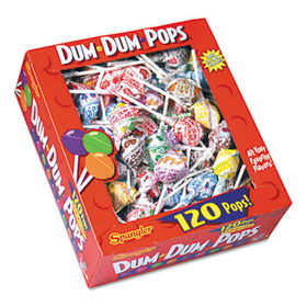 Spangler 66 - Dum-Dum-Pops, Assorted Flavors, Individually Wrapped, 120-Count Box
