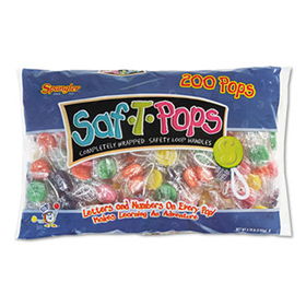 Spangler 182 - Saf-T-Pops, Assorted Flavors, Individually Wrapped, 200/Pack