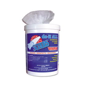 SCRUBS 98028 - Do-it ALL Germicidal Cleaner Wipes, 6 x 10.5, Lemon-Lime, 90/Canisterscrubs 
