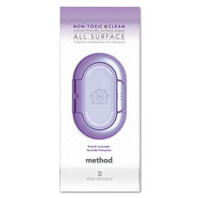 Method 00782 - Flat Pack All Purpose Cleaning Wipe, Bamboo, 30/Pouch, French Lavender Scentmethod 