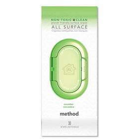 Method 00781 - Flat Pack All Purpose Cleaning Wipe, Bamboo, 30/Pouch, No Scentmethod 