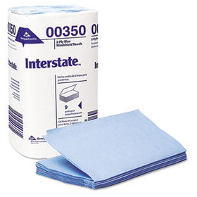 Georgia Pacific 00350 - Interstate 2-Ply Singlefold Auto Care Wipers, 9.5 x 10.25, 250/Pack, 9/Cartongeorgia 