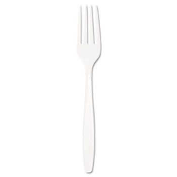 SOLO Cup Company GBX5FW - Guildware Heavyweight Plastic Forks, White, 10 Boxes of 100solo 