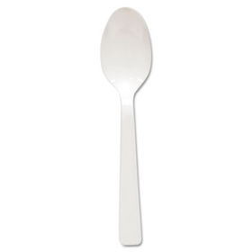 SOLO Cup Company SEL7TW - Simple Elegance Mid-Heavyweight Plastic Teaspoons, White, 1000/Carton
