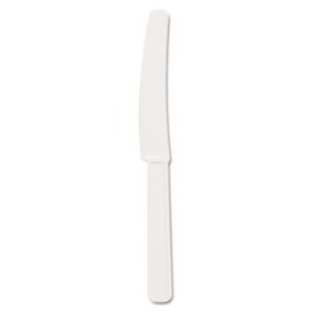 SOLO Cup Company SEL6KW - Simple Elegance Mid-Heavyweight Plastic Knives, White, 1000/Carton