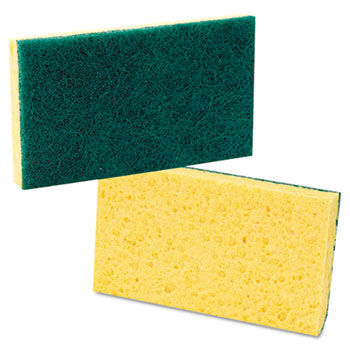 Premiere Pads 174 - Medium Duty Scrubbing Sponge, 3 5/8 x 6 1/4, Yellow/Green, 20/Cartonpremiere 