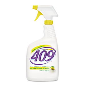 Clorox 00888 - Formula 409 Antibacterial Kitchen Spray, Lemon Scent, 32oz. Bottle, 12/Carton