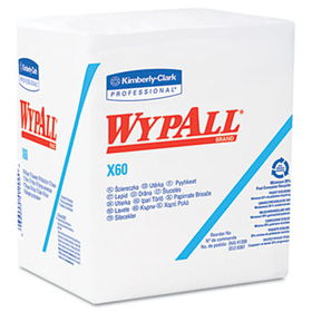 KIMBERLY-CLARK PROFESSIONAL* 34865 - WYPALL X60 Wipers, 1/4-Fold, 12 1/2 x 13, White, 76/Box, 12/Cartonkimberly 