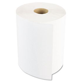Boardwalk 6254 - Hardwound Paper Towels, 8 x 800', One-Ply Bleached White, 6 Rolls/Carton