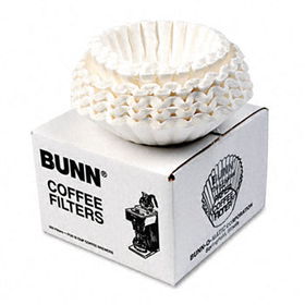 BUNN BCF250 - Flat Bottom Coffee Filters, 12-Cup Size, 250 Filters/Pack