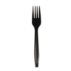 Boardwalk FLPSFKB - Full Length Polystyrene Cutlery, Fork, Black, 1000/Carton