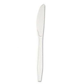 Boardwalk FLPSKNW - Full Length Polystyrene Cutlery, Knife, White, 1000/Carton