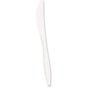 Boardwalk MWPPKN - Mediumweight Polypropylene Cutlery, Knife, White, 1000/Carton