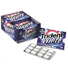 CADBURY ADAMS 6175700 - Trident White Sugarless Gum, Cool Rush Flavor, 12 Pieces/Pack, 12 Packs/Box
