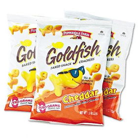 Pepperidge Farm 13539 - Goldfish Crackers, Cheddar, Single-Serve Snack, 1.5oz Bag, 72/Carton