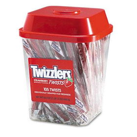 Twizzlers 51902 - Strawberry Twizzlers Licorice, Individually Wrapped, 2lb Tub