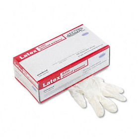 Galaxy 355M - Disposable General Purpose Natural Rubber Latex Gloves, Powdered, Med, 100/Box